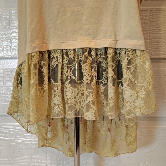 Awake by OS Boho Hippie Crochet Vest Lace  Beads SZ  XL Festival Cowgirl Chic - Picture 7 of 12